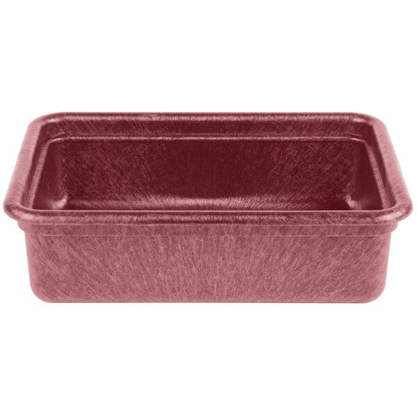 A red rectangular HS Inc. plastic prep n serve tote.