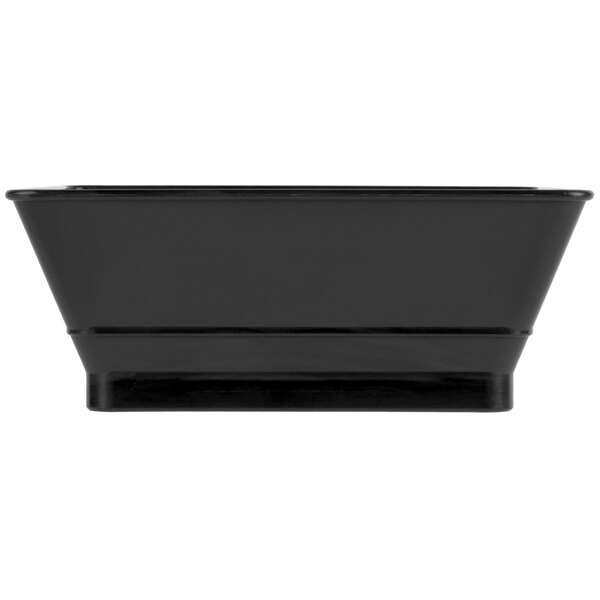 A black rectangular container with a white background.