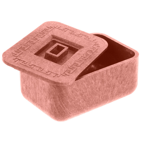 A brown HS Inc. small multi-purpose container with a square lid.