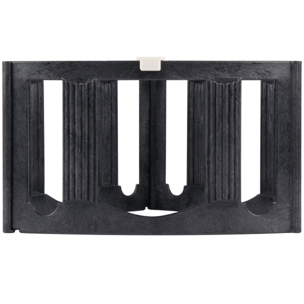 A black metal HS Inc. Tower of Pizza stand with columns.