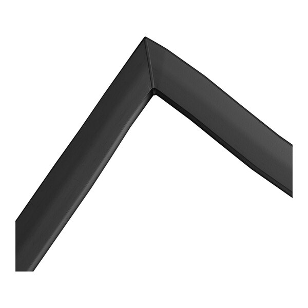 A black magnetic door gasket for commercial refrigeration, measuring 19 5/8 inches by 31 1/4 inches.