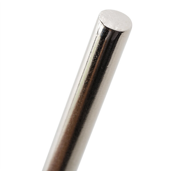 A close-up of a silver metal hinge pin.