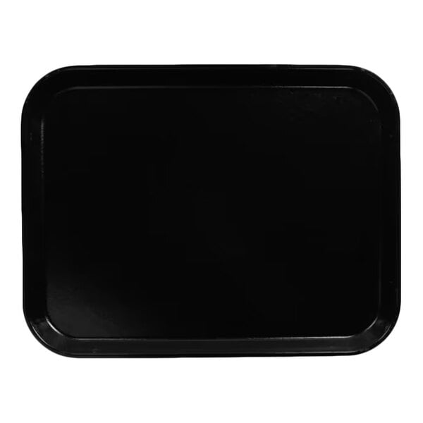 A rectangular black fiberglass tray.