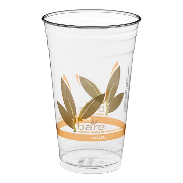 Bare by Solo RTD24BARE Eco-Forward 24 oz. RPET Cold Cup - 600/Case