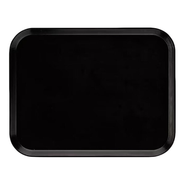 A rectangular black fiberglass tray with rounded corners.