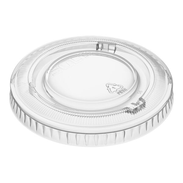 Solo Ultra Clear™ 662TP Clear No Slot Plastic Lid - 100/Pack