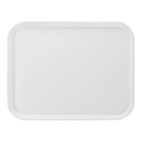 A rectangular bone white fiberglass tray with rounded corners.
