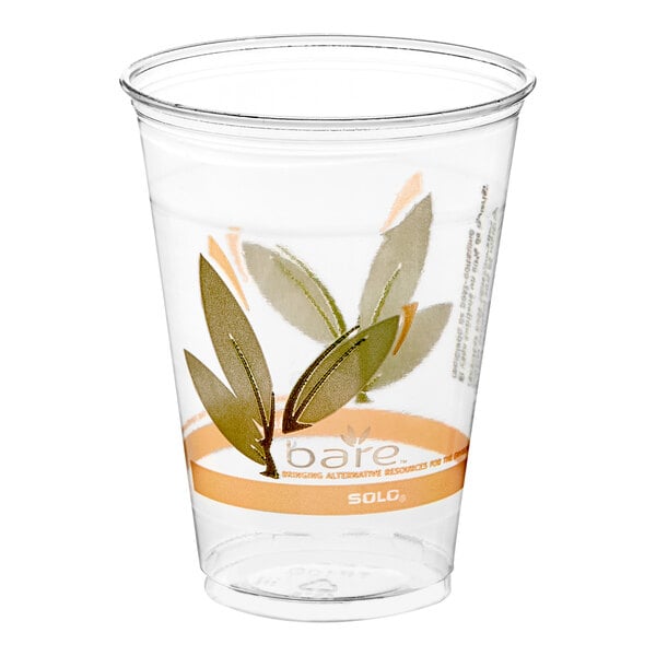 Bare by Solo RTP10DBARE Eco-Forward 10 oz. RPET Tall Cold Cup - 1,000/Case