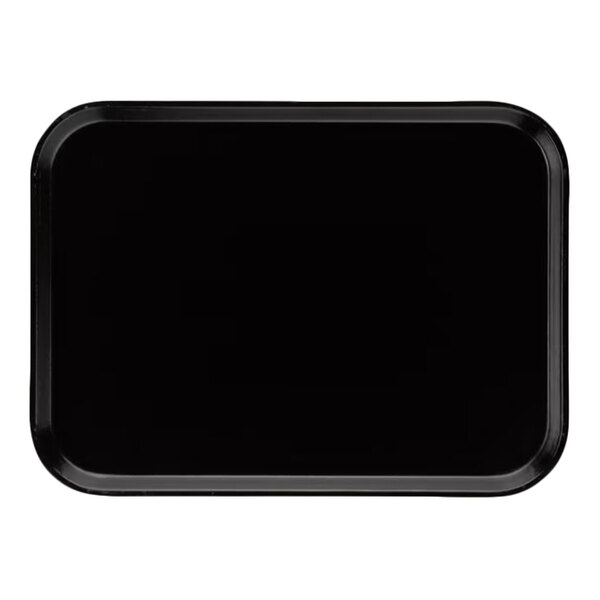 A rectangular black fiberglass tray with rounded corners.