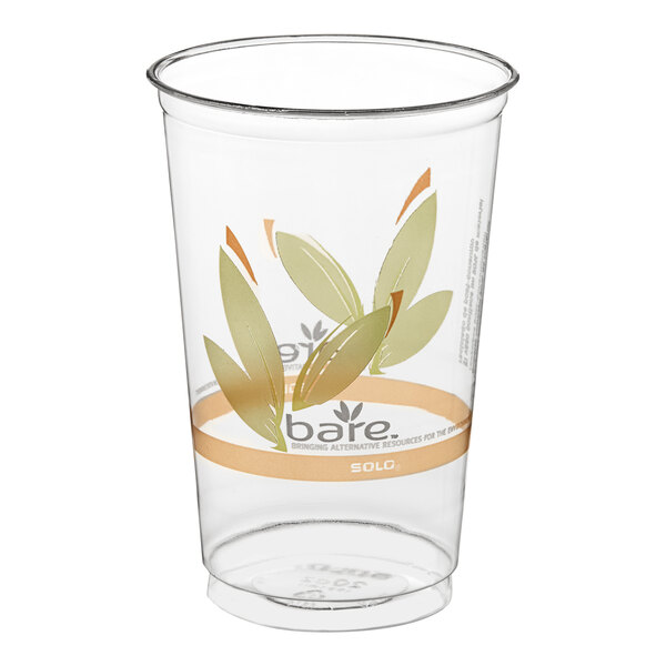 Bare by Solo RTN20BARE Eco-Forward 20 oz. RPET Straight Wall Cold Cup - 1,000/Case