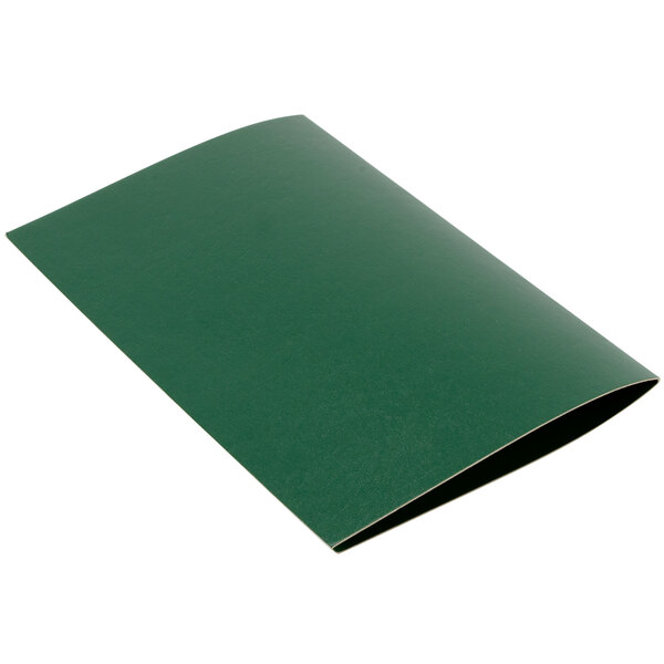 A green Menu Solutions wine list cover.