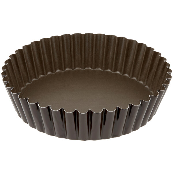 Quiche Cheese Cakes and Desserts Black 10 Pieces 4 Inch Mini Tart Pan with Removable Bottom Nonstick Quiche Pan for Baking Pies