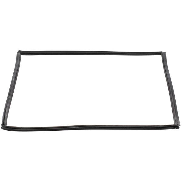 A rectangular black magnetic door gasket with a white background.