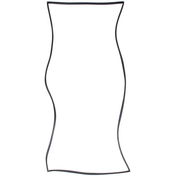 A black line drawing of a True 810800 equivalent magnetic door gasket.