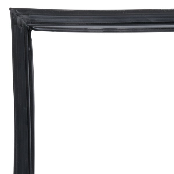 A black rectangular rubber door gasket with a white border.