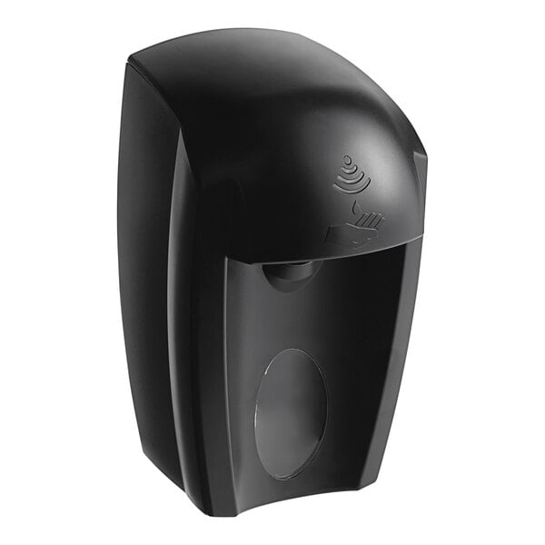 A black Kutol Health Guard automatic hands free soap/sanitizer dispenser with a black handle.