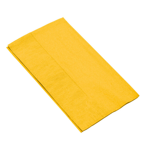 Sunny Yellow Paper Dinner Napkin, Choice 2Ply, 15" x 17" 125/Pack