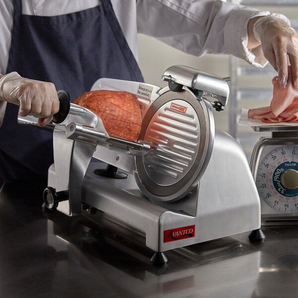 Avantco SL309 9" Manual Gravity Feed Meat Slicer - 1/4 hp | 9 Inch ...