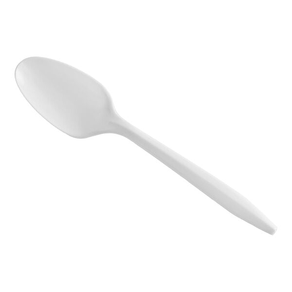 Choice Medium Weight White Polypropylene Plastic Teaspoon - 1,000/Case