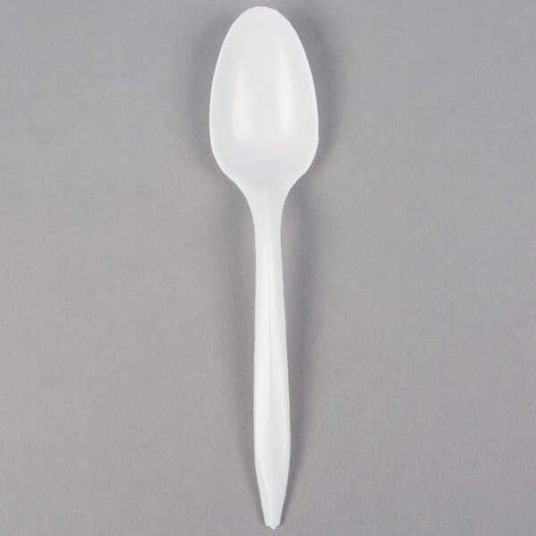 Choice Medium Weight White Plastic Teaspoon 1000 Case