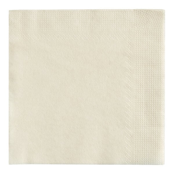 Choice Ecru / Ivory 2-Ply Customizable Beverage / Cocktail Napkin - 1,000/Case
