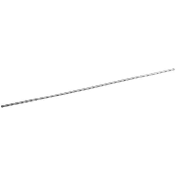 A long thin metal bar with a white background.