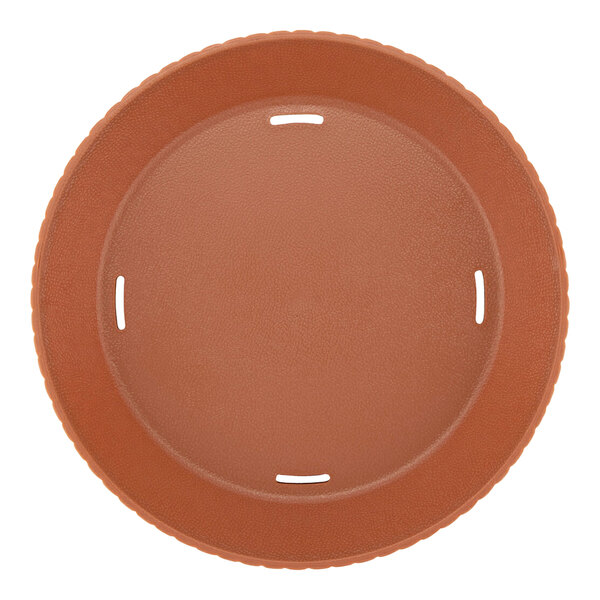 GET RB-892 9" Terracotta Round Plastic Fast Food Basket with Base - 12/Pack