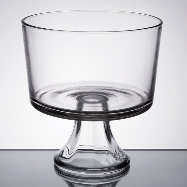 Clear Plastic Trifle Pedestal Bowl 4-1/4-Inch 
