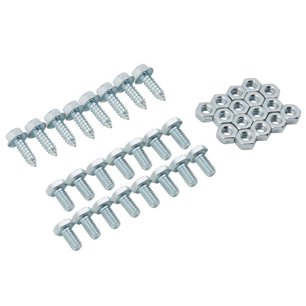 A set of Beverage-Air 3" plate casters with screws and nuts.