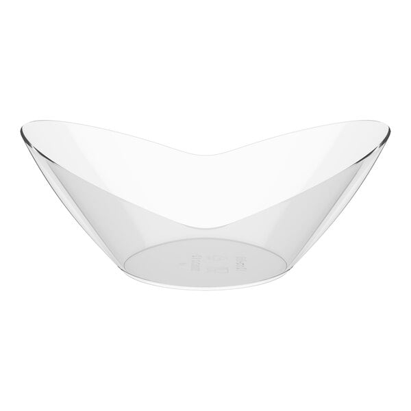 Fineline 6302-CL Tiny Temptations 3 1/2" x 2 5/8" Tiny Tureens Clear Plastic Bowl - 240/Case