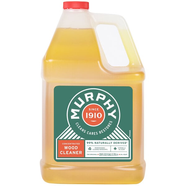 A case of 4 Colgate Murphy's Oil Soap 1 gallon containers with a label.