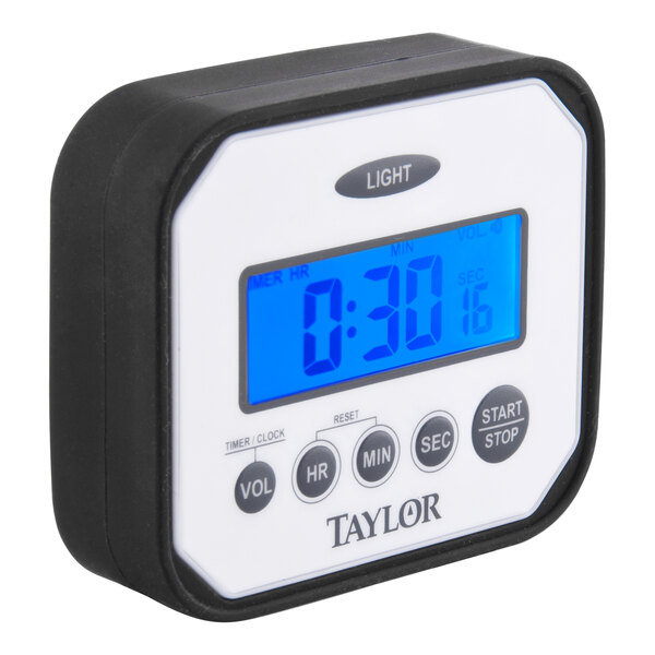 Taylor 5863 Splash 'N' Drop Digital 25 Hour Kitchen Timer with Clock and Backlight