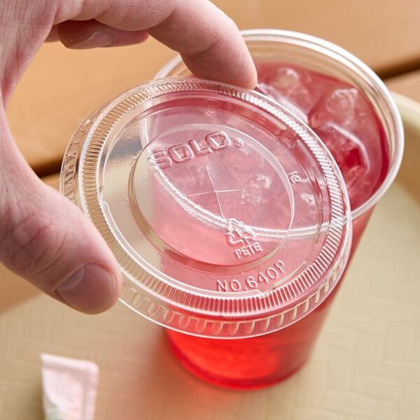 Dart Conex M640S Clear Plastic Lid with Straw Slot - 1,000/Case