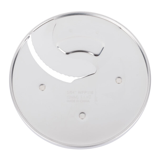 A circular metal object with a circular blade.