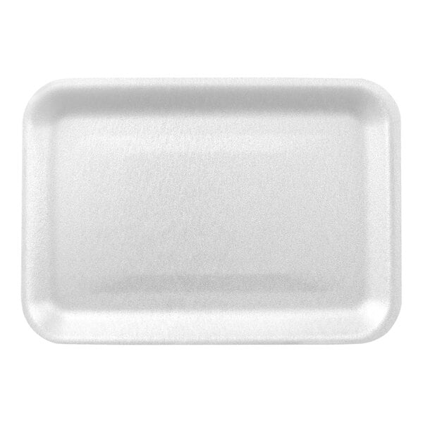 CKF 88103 (#2S) White Foam Meat Tray 8 1/4" x 5 3/4" x 1/2" - 500/Case