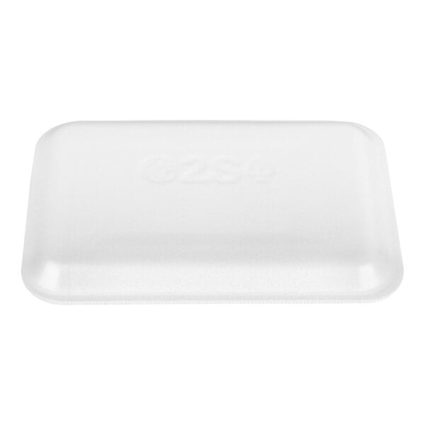 CKF 88103 (#2S) White Foam Meat Tray 8 1/4" x 5 3/4" x 1/2" - 500/Case