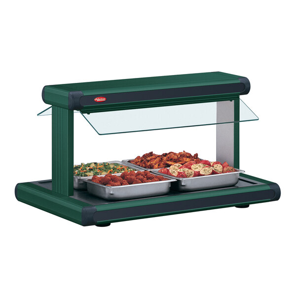 A Hatco countertop buffet food warmer with food in it.