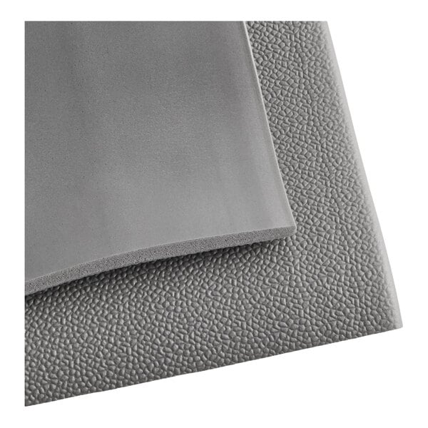 Cactus Mat 1025R-E4P Tredlite 4' Wide Gray Pebbled Vinyl Anti-Fatigue Mat - 3/8" Thick