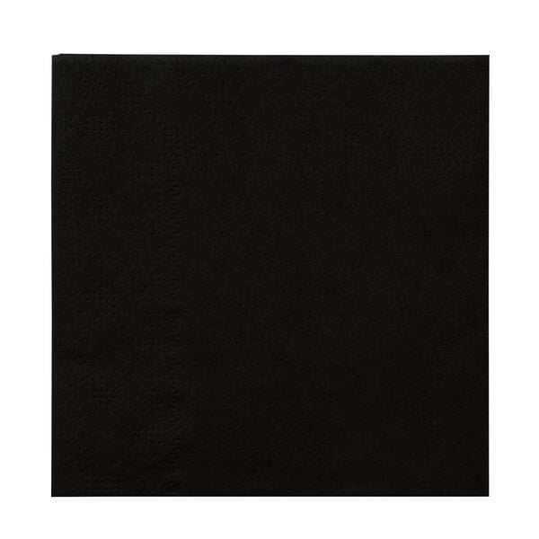 A black square Hoffmaster beverage napkin.