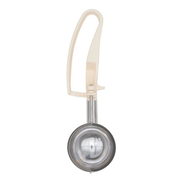 Vollrath 47392 Jacob's Pride® #10 Ivory Squeeze Handle Disher - 3.2 oz.