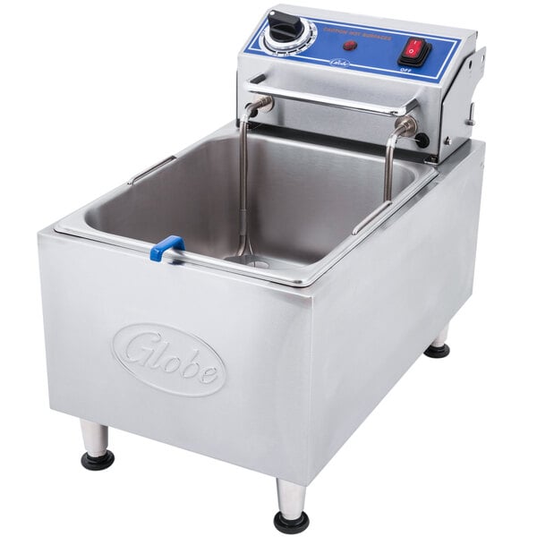 Globe Food PF10E Countertop 120v Electric 10-LB Oil Capacity Fryer