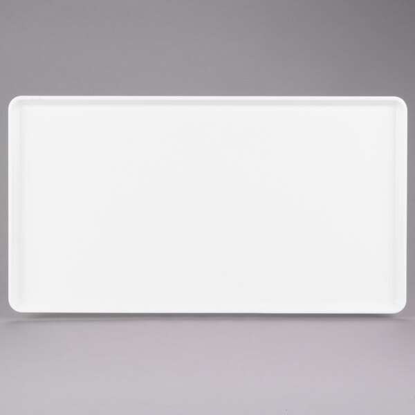 A white rectangular Cambro dietary tray.