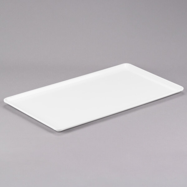 A white rectangular Cambro dietary tray.