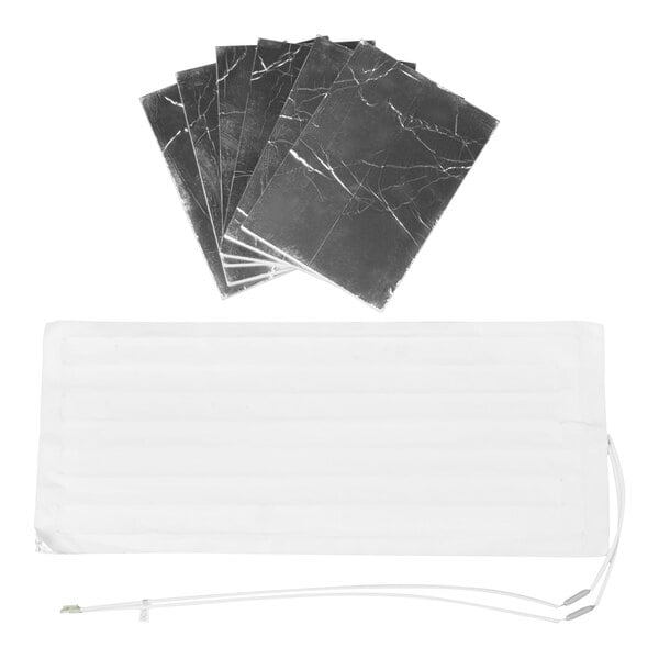 A replacement heater blanket with a set of black rectangular panels.