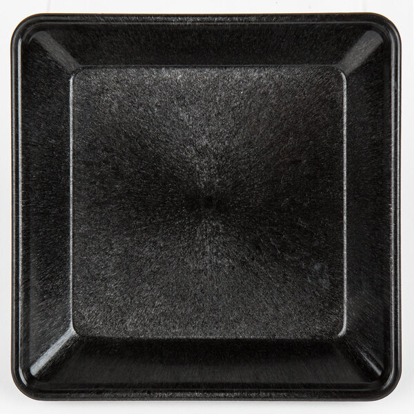 A black square plate with a black border.