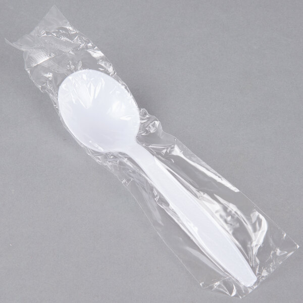 Details about   1000 Pack White Disposable Plastic Cutlery Spoons for To Go Meals Soups Desserts 
