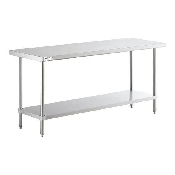 Regency 24" x 72" 16-Gauge 304 Stainless Steel Commercial Work Table with Undershelf