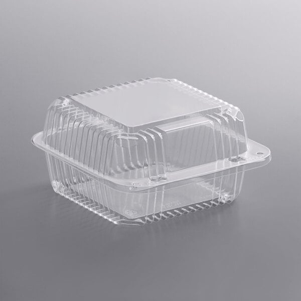 Dart Clear Hinged Lid Plastic Container 9"x 5 3/8" x 3 1/2" 25 