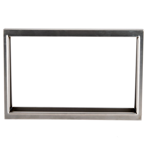 A rectangular metal frame for a Wells countertop warmer with a white background.