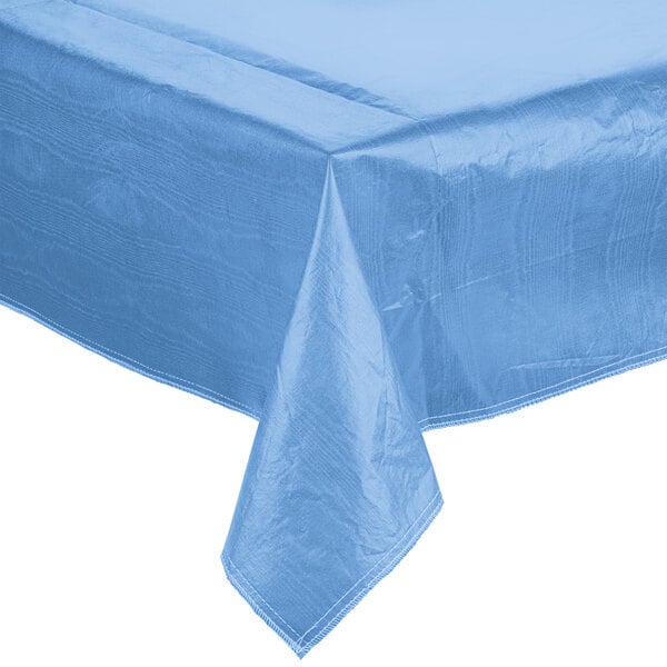 a blue tablecloth on a white background